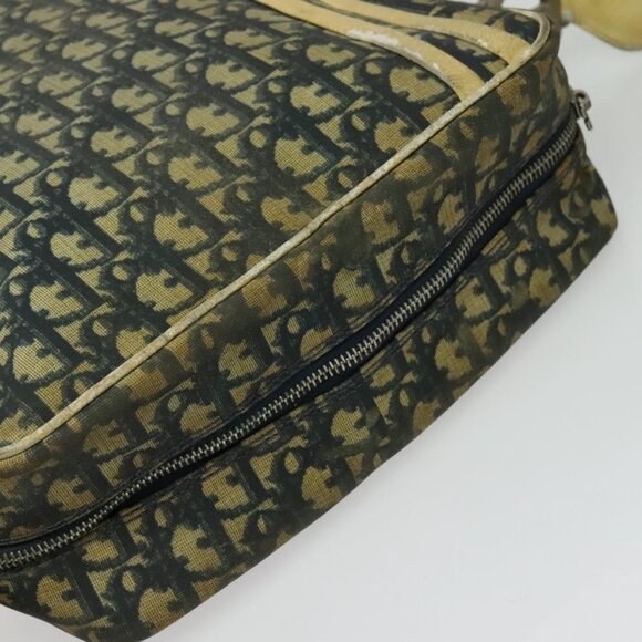 Authentic Christian Dior Trotter Canvas Shoulder Bag Navy Silver - Picture 13 of 16